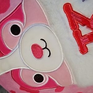 Squishmallow Albinia Love Monogrammed K 14" pillow